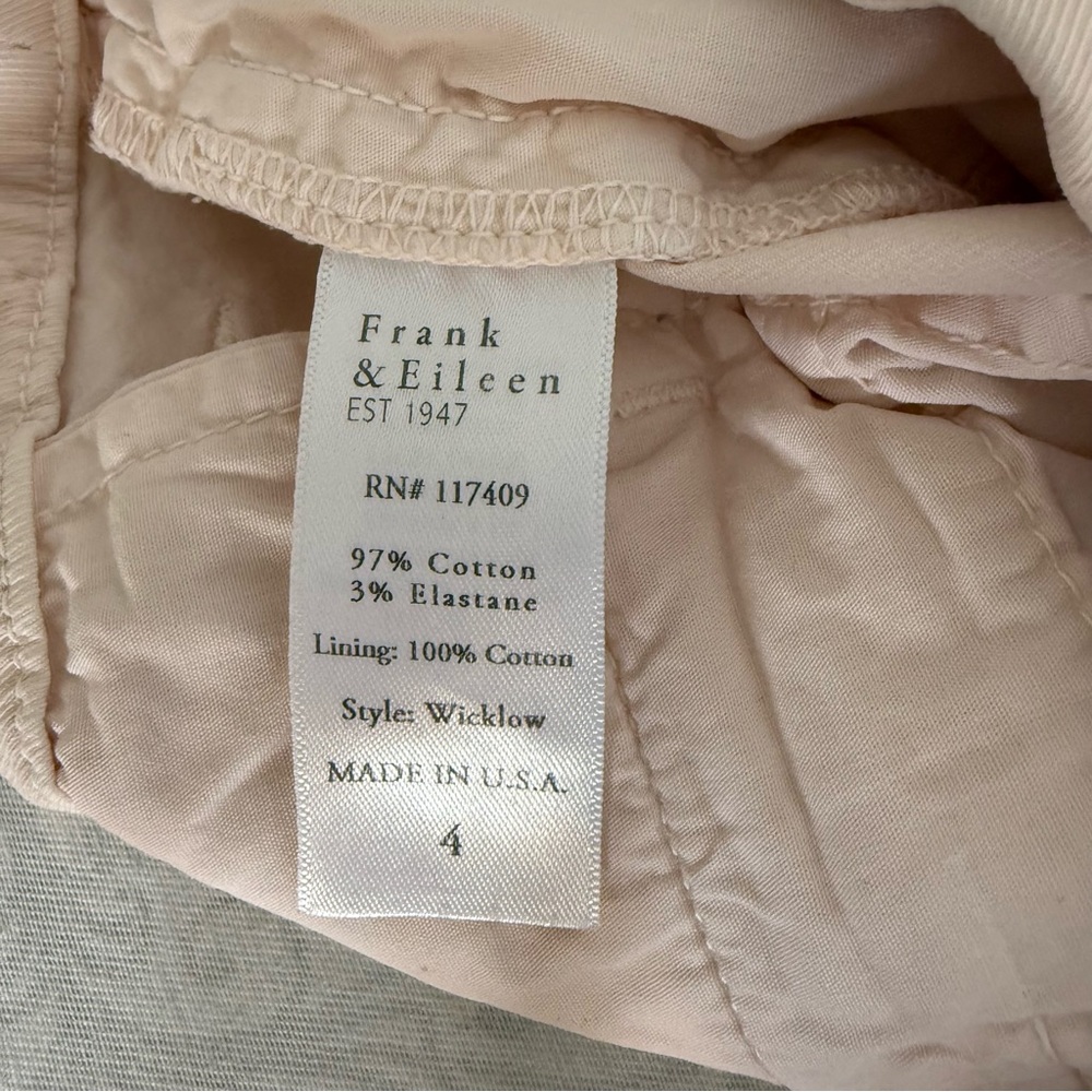 Frank & Eileen Wicklow the Italian Chino Crop Pants Size 4 - Picture 11 of 16
